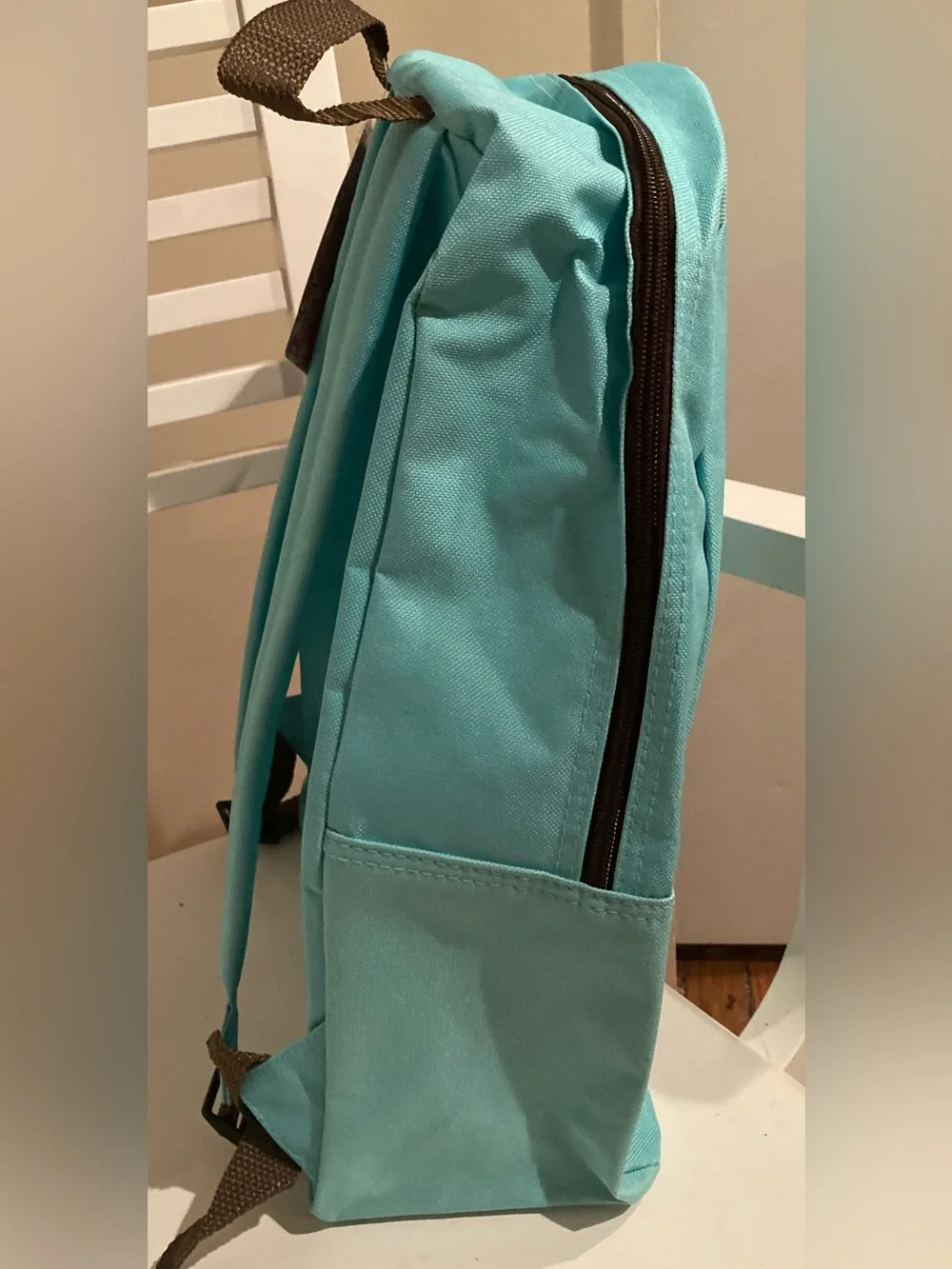 American Princess Turquoise Kids Backpack with White Daisy Accents